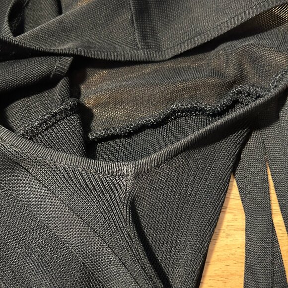 Womens Cheap and Chic by Moschino Black Sleeveless Fringed Ribbon Dress XS - Picture 15 of 16